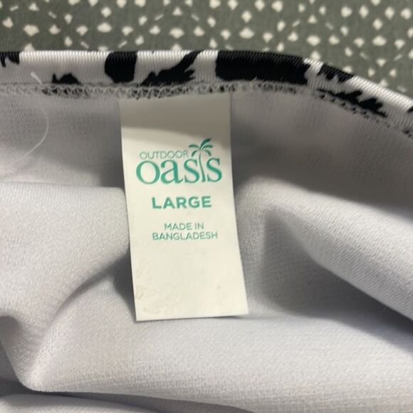 NWT Oasis one piece swim suit black and white with optional halter strap size L - Picture 4 of 6